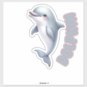 Playful Dolphin - Kinderzimmer Aufkleber (Blatt)