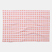 Playful Dots & Stripes - red and pink Geschirrtuch (Horizontal)