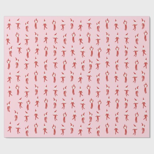 Playful Elf-WeihnachtsParty Geschenkpapier (Flach)