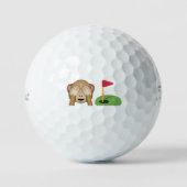 Playful Emojis 🙈⛳️ 'Did Anyone See That?' Funny  Golfball (Vorderseite)