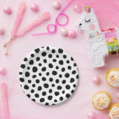 Playful Energy Dalmatian Inspired Dotted Spots Pappteller (Party)