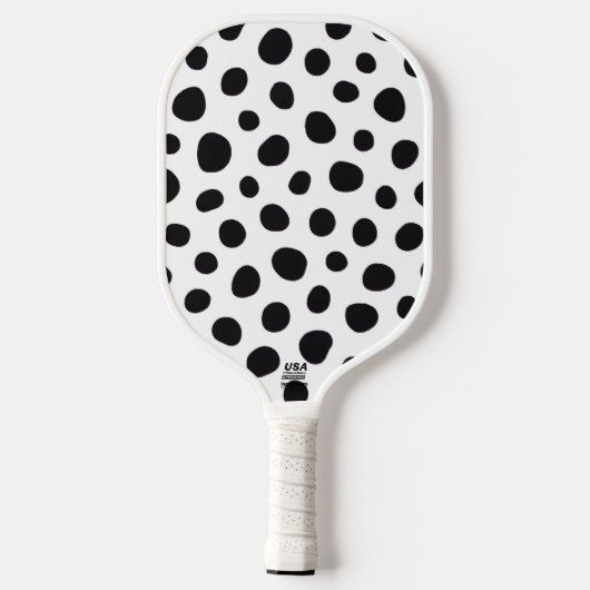 Playful Energy Dalmatian Inspired Dotted Spots Pickleball Schläger (Rückseite)