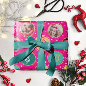 Playful Familie Foto Collage Weihnachten Heiße Ros Geschenkpapier