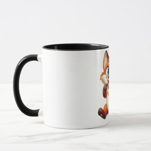 Playful Fennec Fox 14. Oktober Tasse (Links)