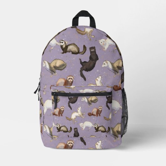 Playful Ferret Business Bedruckter Rucksack (Vorderseite)