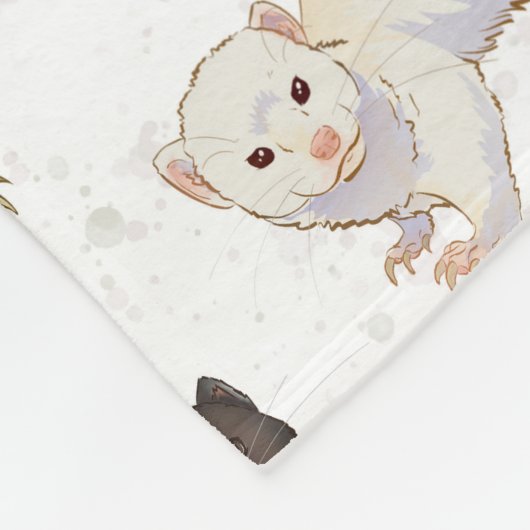 Playful Ferret Business Fleecedecke (Ecke)