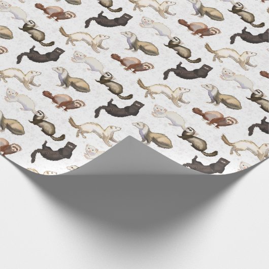Playful Ferret Business Geschenkpapier (Ecke)