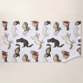 Playful Ferret Business Strandtuch (Vorderseite)