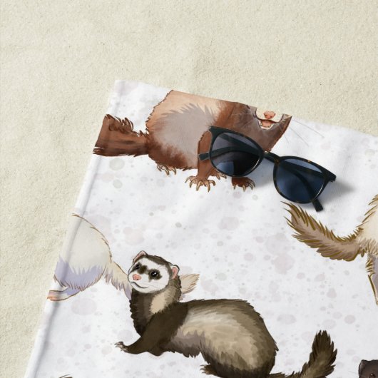 Playful Ferret Business Strandtuch (Beispiel)
