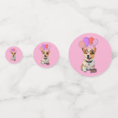 Playful Festive Must-Have Fun Pink Corgi Birthday Konfetti (Vorderseiten)