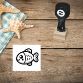 Playful Fish Rubber Stamp Gummistempel