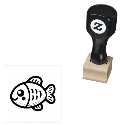Playful Fish Rubber Stamp Gummistempel (Stempel)