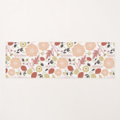 Playful Floral Mix Peach Green Whimsistische Blume Yogamatte (Vorderseite (Horizontal))