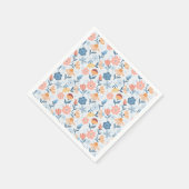 Playful Floral Pattern Napkins Serviette (Ecke)