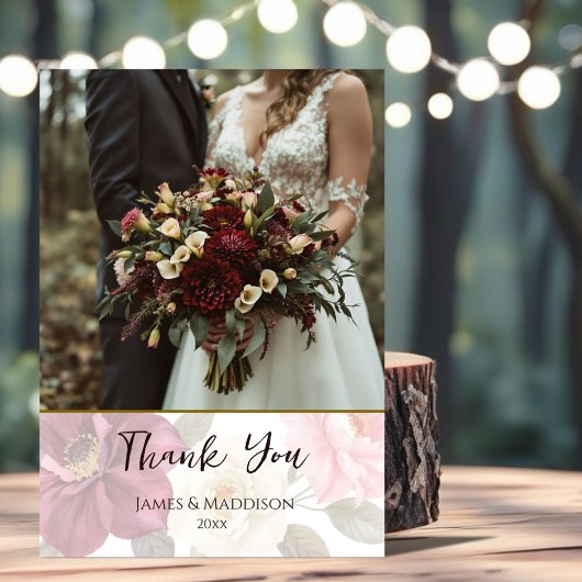 Playful Fox Herbstfloral Dankeskarte