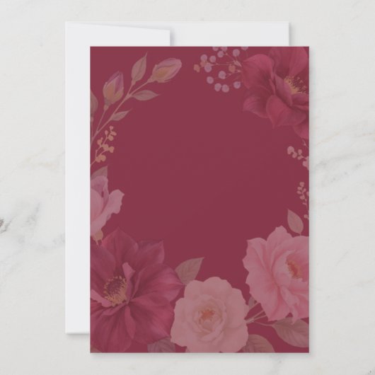 Playful Fox Herbstfloral Save The Date (Rückseite)