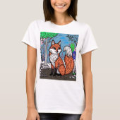 "Playful Fox in the Forest" T-Shirt (Vorderseite)