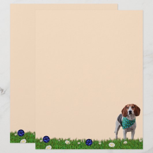 Playful Foxhound Stationery (Vorne/Hinten)