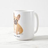 Playful French Bulldog Coffee Mug Cheerful Dog Kaffeetasse (VorderseiteRechts)