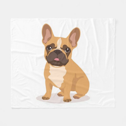 Playful French Bulldog Fleece Blanket Kids Room (Vorderseite (Horizontal))