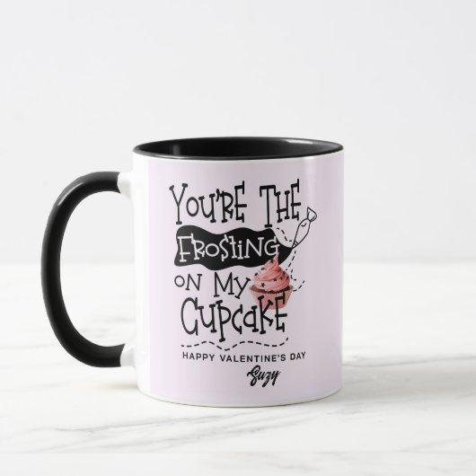 Playful Frosting on My Cupcake Valentine Mug Tasse (Links)
