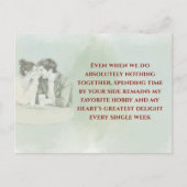 Playful & Funny Love Quote Postcard | Laughing Cou Postkarte (Vorderseite)