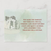 Playful & Funny Love Quote Postcard | Laughing Cou Postkarte (Vorderseite)