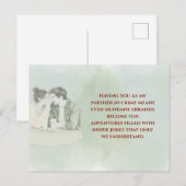 Playful & Funny Love Quote Postcard | Laughing Cou Postkarte (Vorne/Hinten)