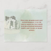 Playful & Funny Love Quote Postcard | Laughing Cou Postkarte (Vorderseite)