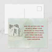 Playful & Funny Love Quote Postcard | Laughing Cou Postkarte (Vorne/Hinten)