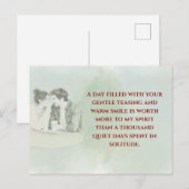 Playful & Funny Love Quote Postcard | Laughing Cou Postkarte (Vorne/Hinten)
