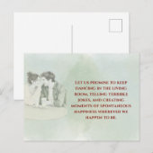 Playful & Funny Love Quote Postcard | Laughing Cou Postkarte (Vorne/Hinten)