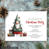 Playful Funny Santa Watercolor Party Invite Einladung