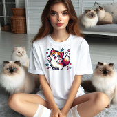 Playful Furry Cat T-Shirt