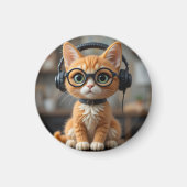 Playful Ginger Cat Magnet (Vorne)