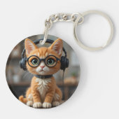 Playful Ginger Cat Schlüsselanhänger (Rückseite)