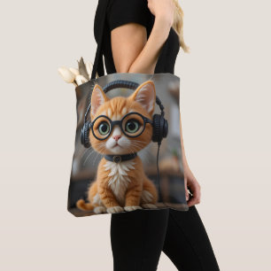Playful Ginger Cat Tasche