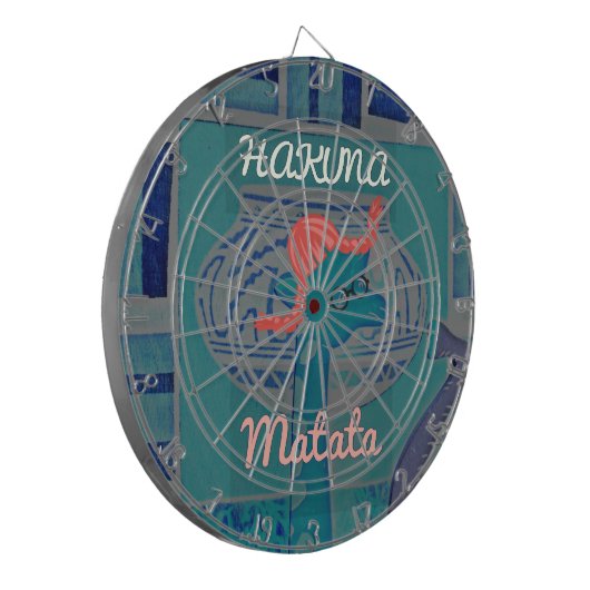 Playful Giraffe Art: Ein afrikanisches Vergnügen Dartscheibe (Vorderseite Links)