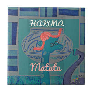 Playful Giraffe Art: Ein afrikanisches Vergnügen Fliese