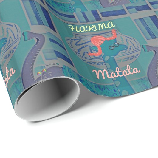 Playful Giraffe Art: Ein afrikanisches Vergnügen Geschenkpapier (Rolleneckpunkt)