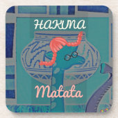 Playful Giraffe Art: Ein afrikanisches Vergnügen Getränkeuntersetzer (Vorderseite)