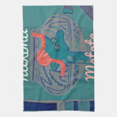 Playful Giraffe Art: Ein afrikanisches Vergnügen Handtuch (Vertikal)