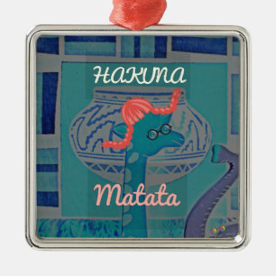 Playful Giraffe Art: Ein afrikanisches Vergnügen Ornament Aus Metall