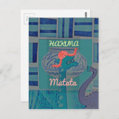 Playful Giraffe Art: Ein afrikanisches Vergnügen Postkarte (Vorne/Hinten)