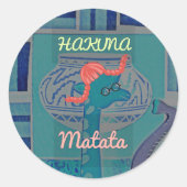 Playful Giraffe Art: Ein afrikanisches Vergnügen Runder Aufkleber (Vorderseite)