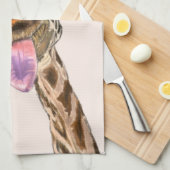 Playful Giraffe Funny Kittuch Geschirrtuch (Viertel Falte)