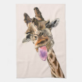 Playful Giraffe Funny Kittuch Geschirrtuch (Vertikal)