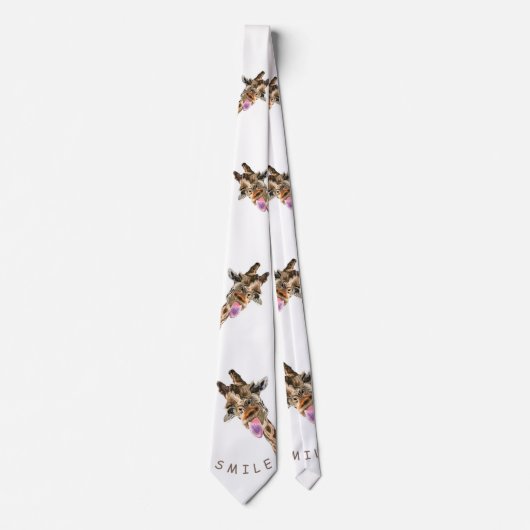 Playful Giraffe Funny Neck Tie - Lächeln - Ihr Tex Krawatte (Vorderseite)
