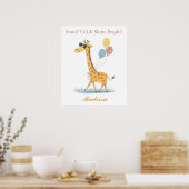 Playful Giraffe - Kinderzimmer Niedlich Doodle Ani Poster (Küche)