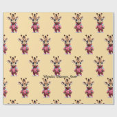 "Playful Giraffe Stroll" Geschenkpapier (Flach)